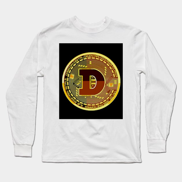 dogecoin Long Sleeve T-Shirt by oryan80